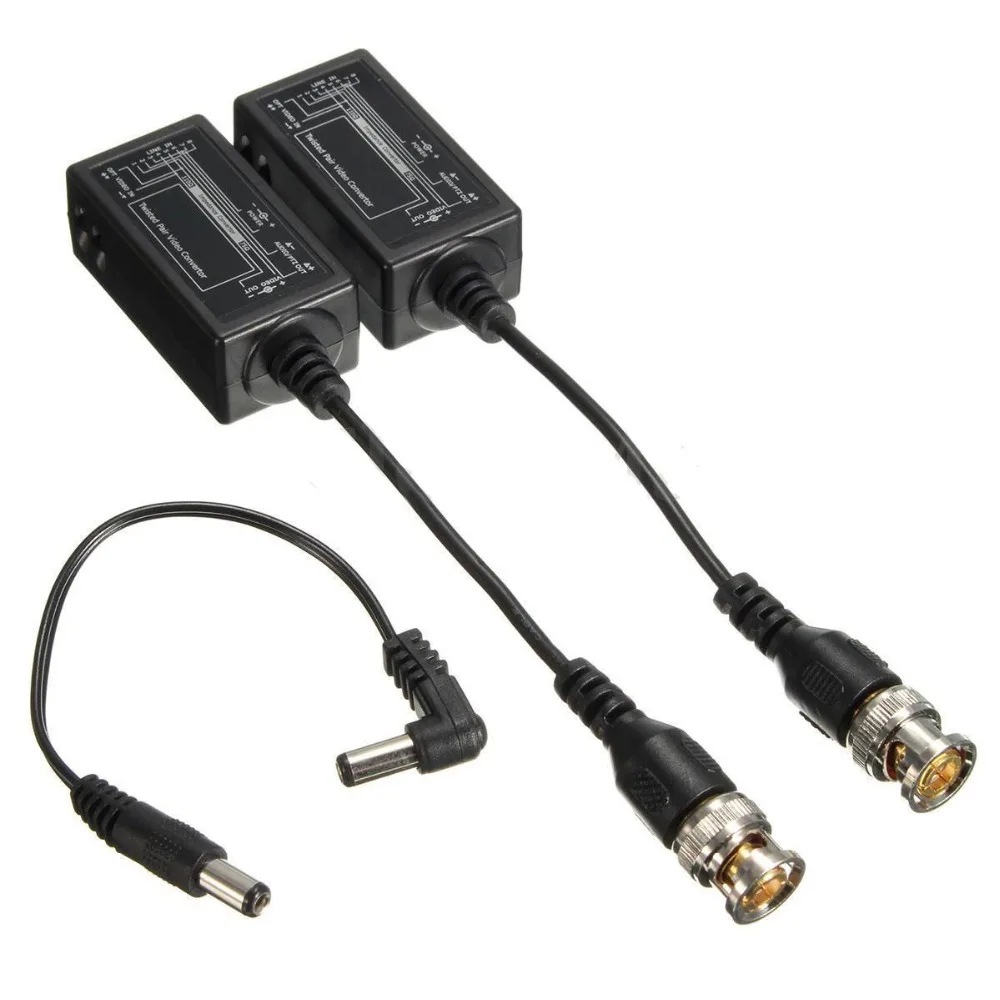 2 пары конвертер CAT5 BNC в RJ45|Коробки передач и кабели| |