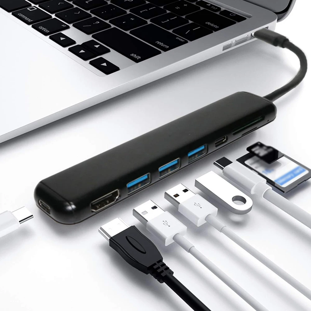 8 в 1 Алюминиевый сплав type c модный кардридер износостойкий адаптер зарядки HDMI