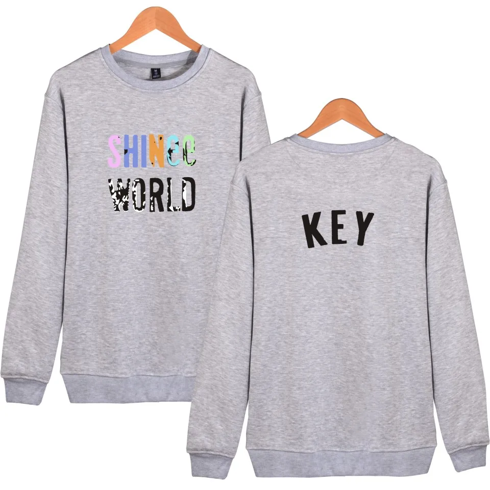 

KPOP SHINEE Hoodies Pullover Sweatshirt Women Men K-pop Fans Support Clothing K pop Menber Name Printed Jacket Coat Plus Size
