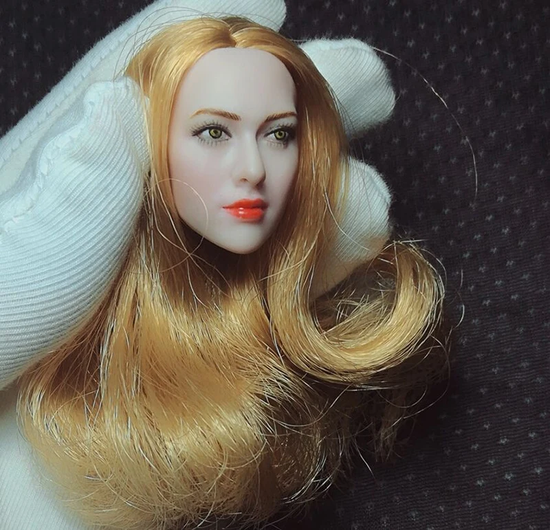 1/6 Афина красота голова со светлыми длинными волосами для 12 ''фигур|Игровые