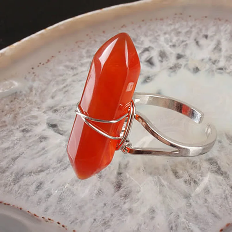 Лидер продаж 2016 нестандартные кварцевые кольца с кристаллами из чистого