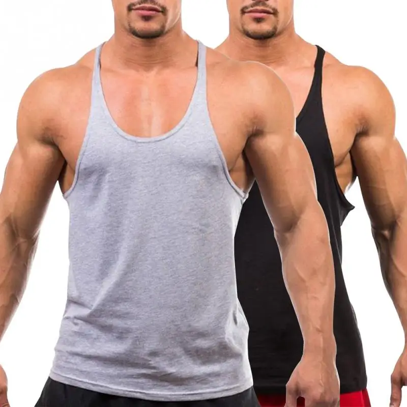 Летний мужской жилет для бодибилдинга майка без рукавов однотонный тонкий