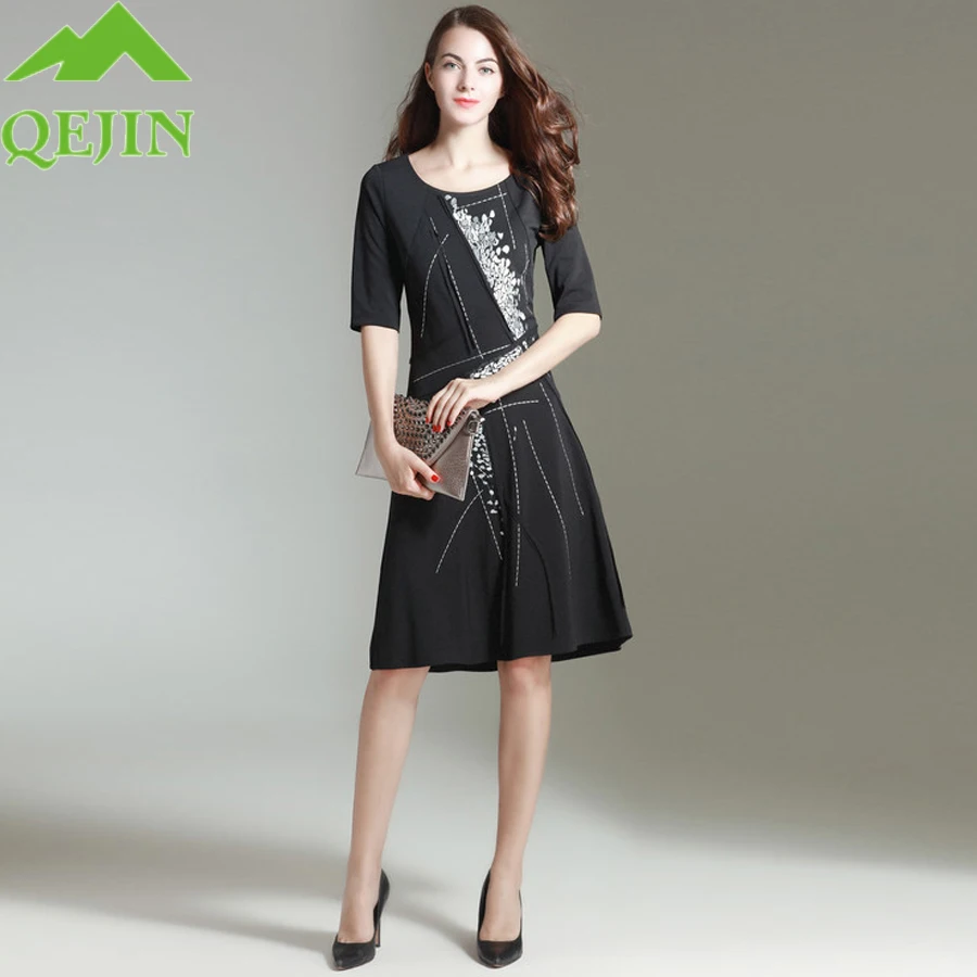 Женское осеннее платье с цветочной вышивкой модное элегантное облегающее