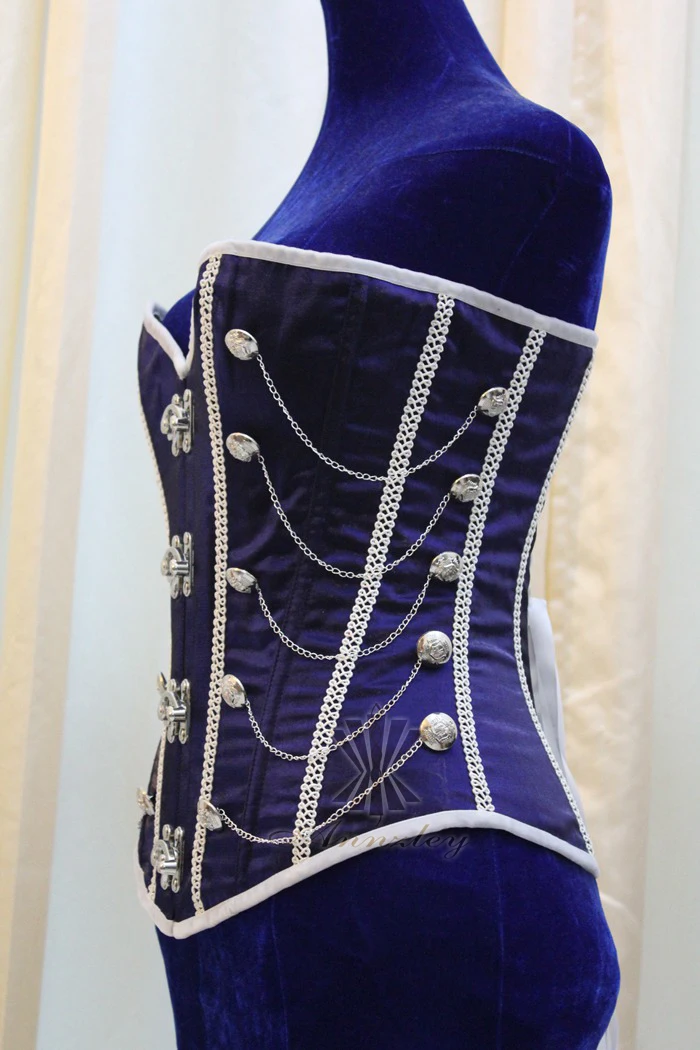 Стальной корсет в викторианском стиле с костями топ для обрезки талии большой