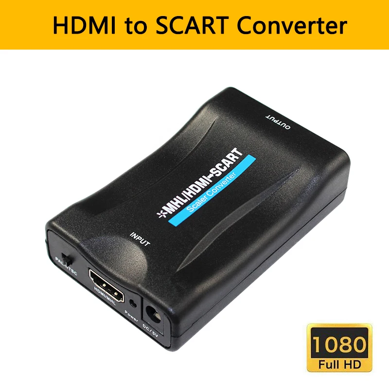 Переходник HDMI в SCART адаптер для ввода и вывода композитный видео HD стерео аудио SKY