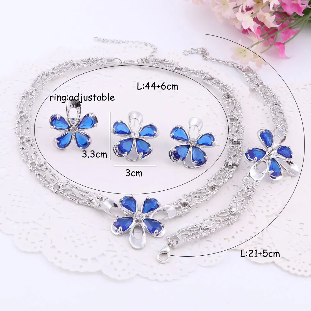 2 вида цветов Трендовое женское ожерелье ювелирные наборы эффектное для вечерних