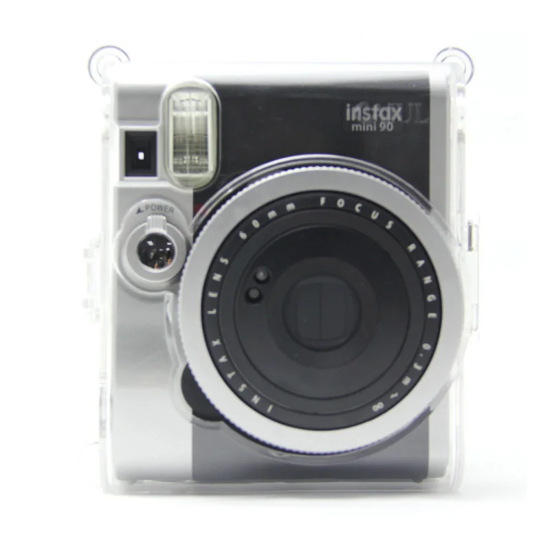 Из искусственной кожи/кристально чистая камера мягкая сумка на плечо для Fuji Polaroid Instax Mini 90 Защитный чехол оболочка чехол с ремешком