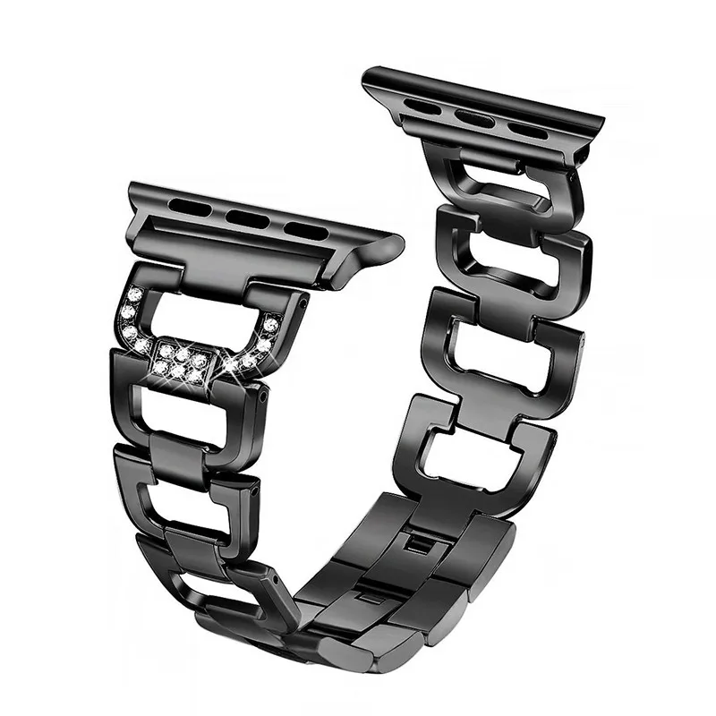 Ремешок из нержавеющей стали для Apple Watch Band черный/серебристый/розовый/золотистый