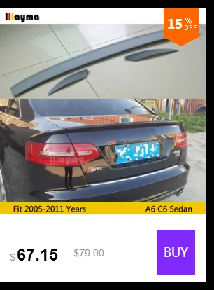 V Стиль углеродного волокна задний багажник спойлер для Audi A6 C6 Sedan 2005-2011 год автомобиля спойлер крыло(не подходит Sline s6 rs6