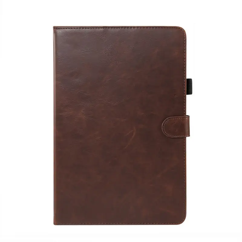 Dark brown Роскошный чехол для huawei MediaPad M5 lite 10 BAH2-L09/W09/W19 10," чехол для планшета из искусственной кожи с подставкой+ пленка+ ручка - Цвет: Dark brown