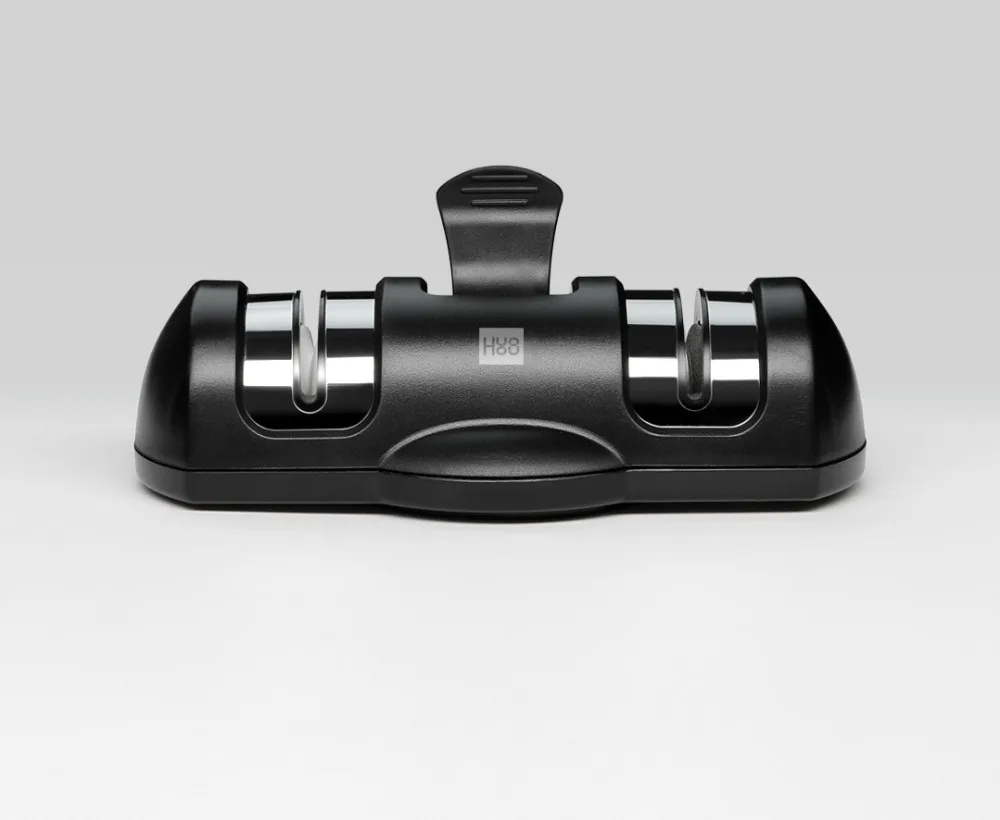 Black Xiaomi Mijia Huohou Hu0045 точилка с двойным колесом точильный камень Точилки K-nife точильный инструмент точильный камень кухонные инструменты - Цвет: Black