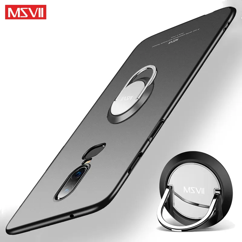 Для OnePlus 6 T чехол MSVII кольцо на палец Тонкий матовый для 5 Чехол держатель One Plus