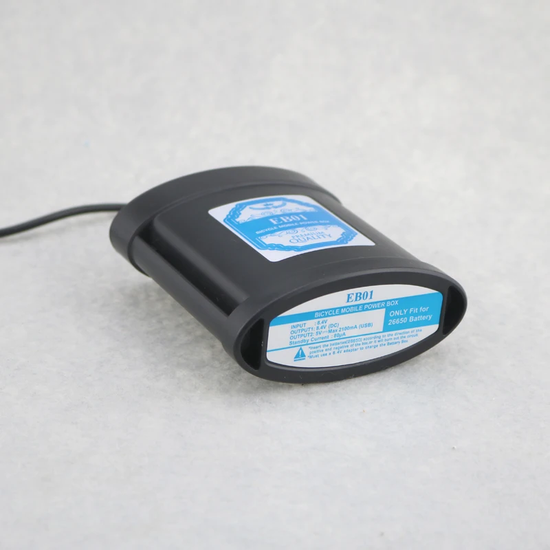 Съемный 6400mAh USB выход 5V банк питания для мобильного телефона+ перезаряжаемый 2X26650 8,4 V велосипедные фары батарейный блок