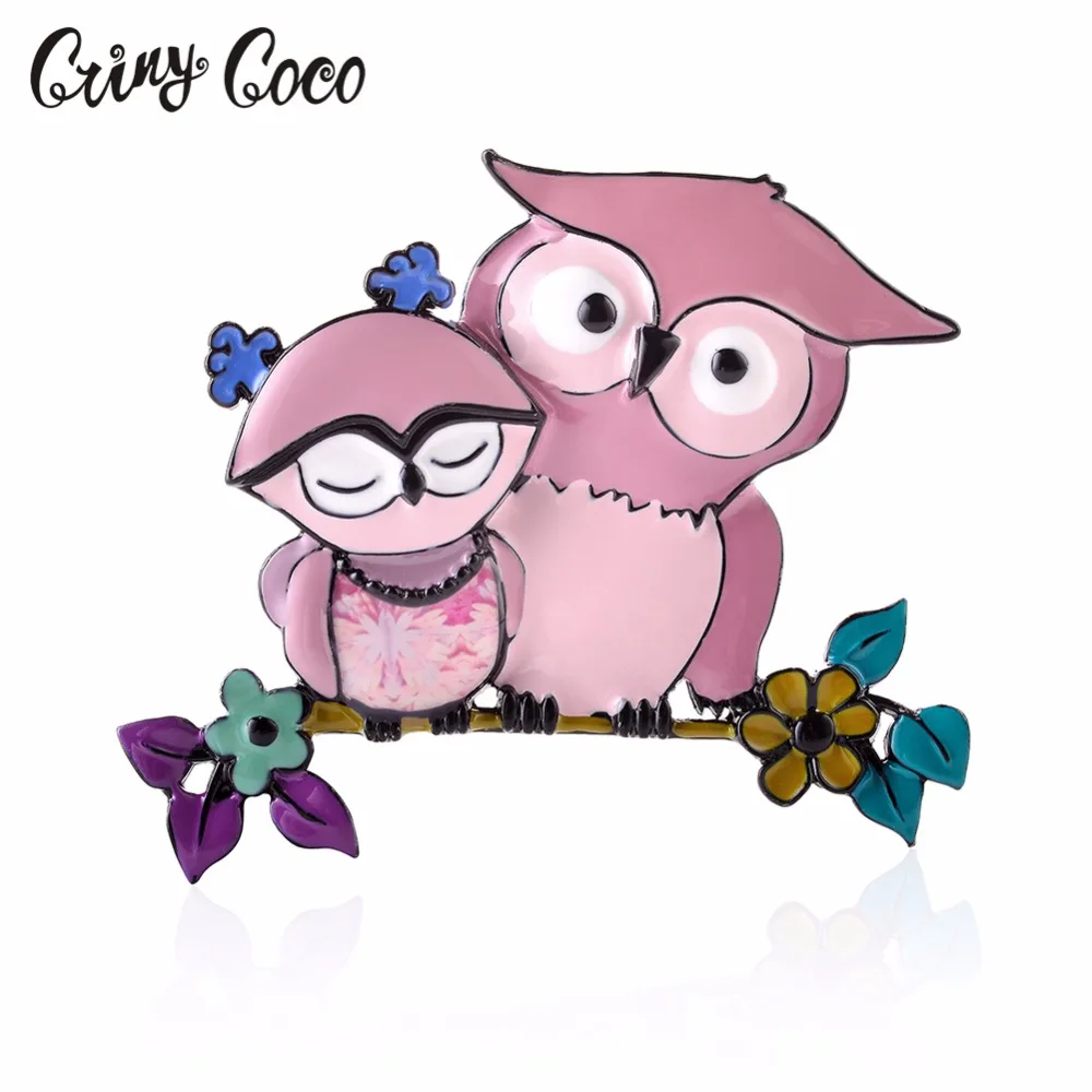Kawaii Сова Брошь яркий эмаль птица животных Костюмы аксессуары Для женщин красочные личные броши для свитера шарф