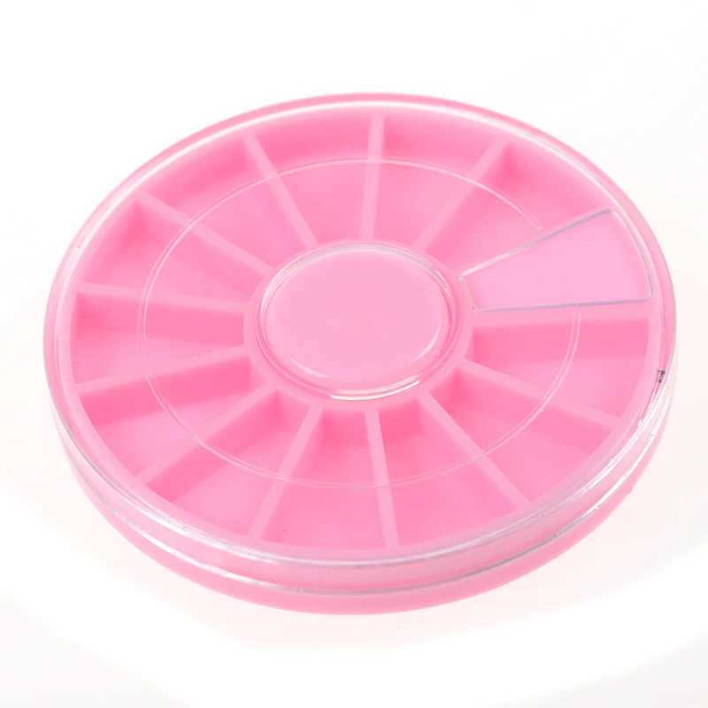 1 шт. дизайн ногтей пустая коробка колеса черный/розовый пластик Маникюр