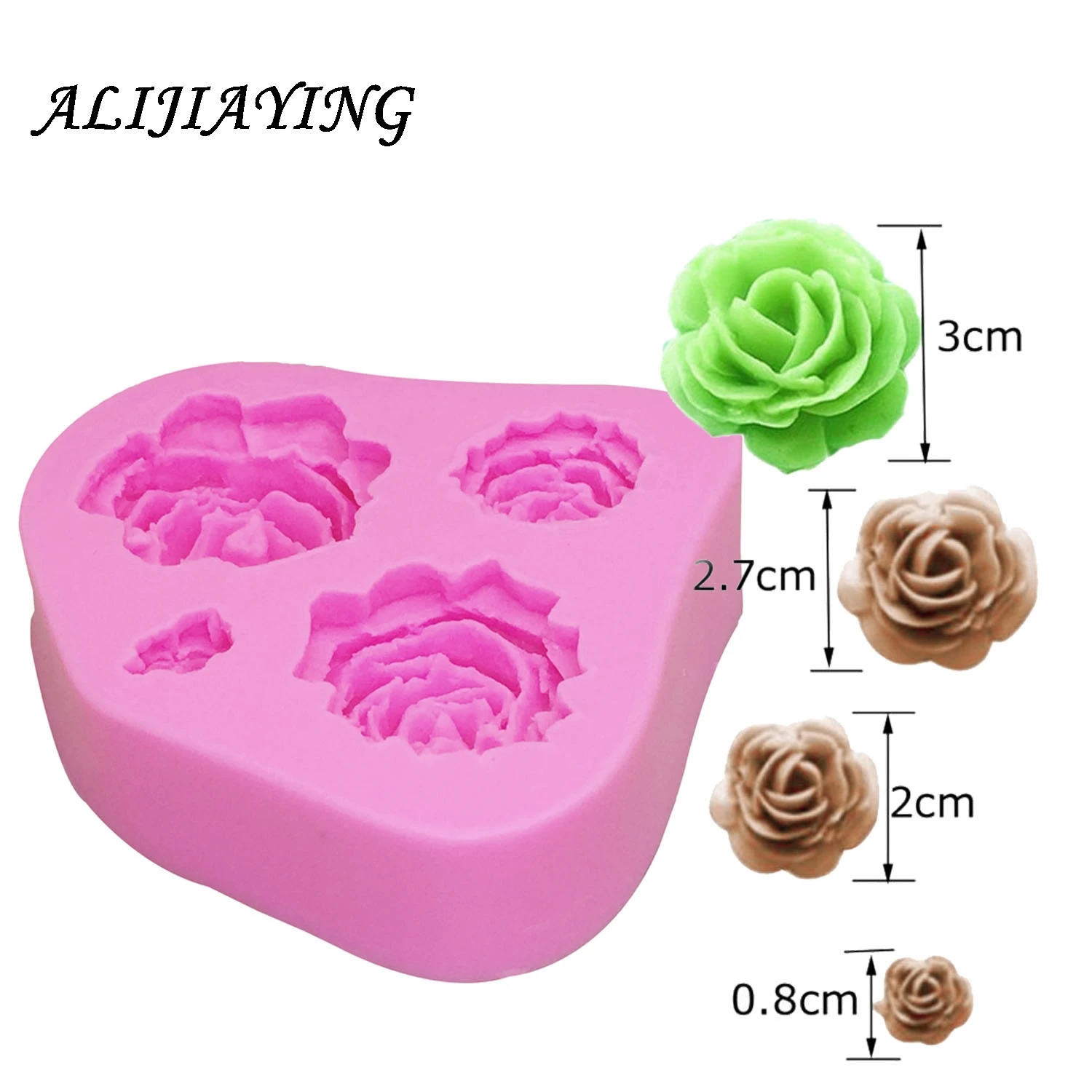 Sugarcraft цветок 4 отверстия силиконовая форма Роза помадка инструменты для