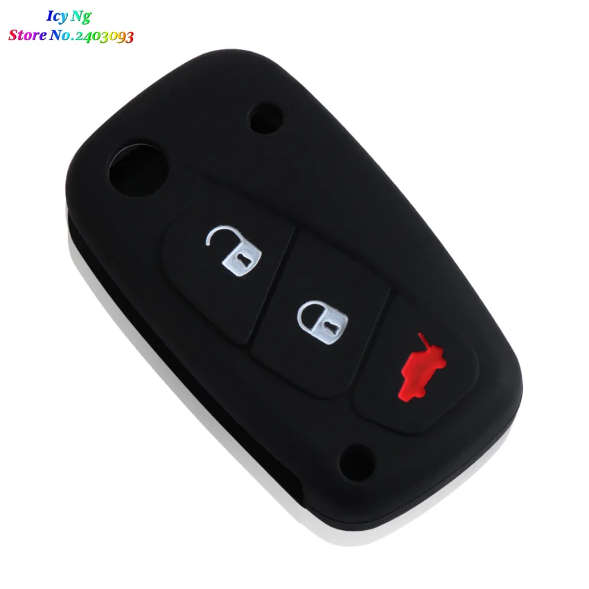 1 шт. 3 кнопки силиконовый чехол для ключей от машины FIAT/Panda/Stilo/Punto/Doblo/Grand/Bravo 500