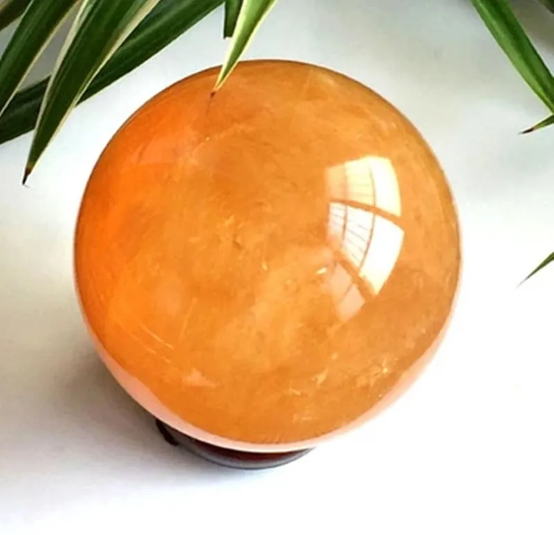 86 мм + натуральный песок цитрин Кальцит Кварцевый хрустальный шар лечебный