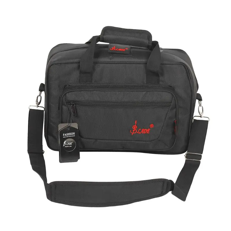 Черный Высокое качество Портативный гобойный рюкзак для переноски Чехол Мягкий кларнет мешок губка подкладка с плечевым ремнем - Цвет: Черный