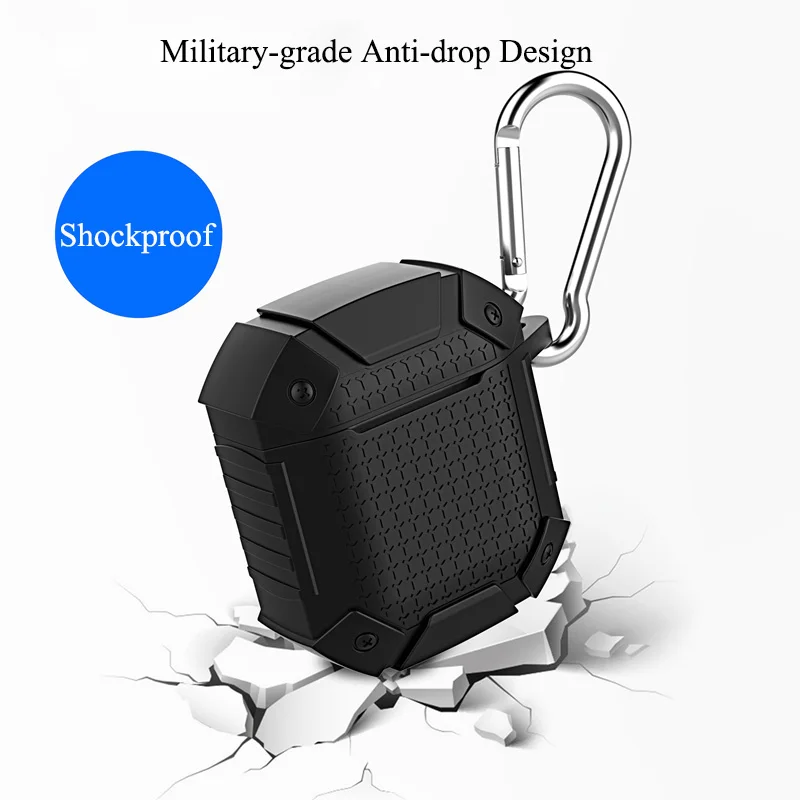 Сверхмощный защитный чехол для наушников для Airpods, противоударный, полная защита, Bluetooth, беспроводной чехол для наушников, для Airpods 2, чехол