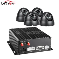 4pcs indoor car camera mobile dvr kits 3g gps hard disk hdd 4ch ahd 720p mobile video dvr free shipping remote monitoring mdvr