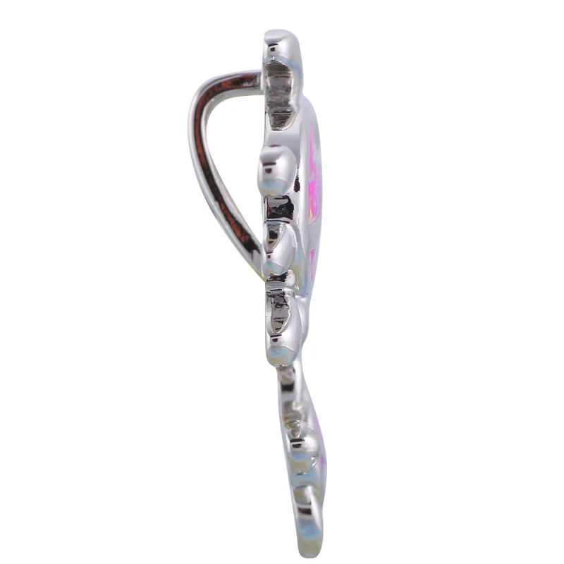 Ayowei нежная черепаха дизайн ожерелье подвески для женщин Белый огненный опал 925