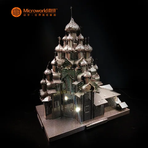 Русский Золотой Kizhi «Церковь трансфигу», здание «сделай сам», лазерная вырезка, модель головоломки, 3D нано-пазл, игрушки для взрослых, подарок