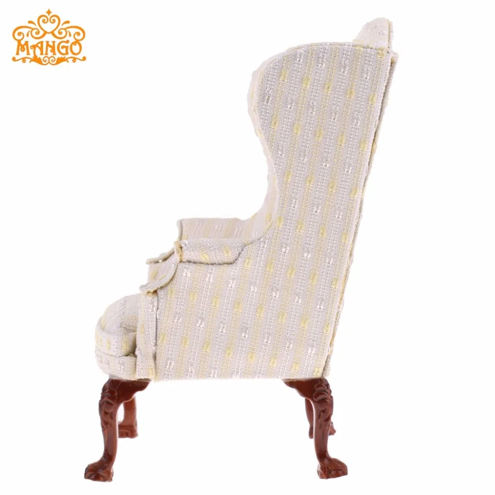 1/6 Dollhouse Living Room Furniture Wing Chair Single Couch Sofa for 1:6 Doll House Decor Kids Classic Birthday Gift Collect | Игрушки и