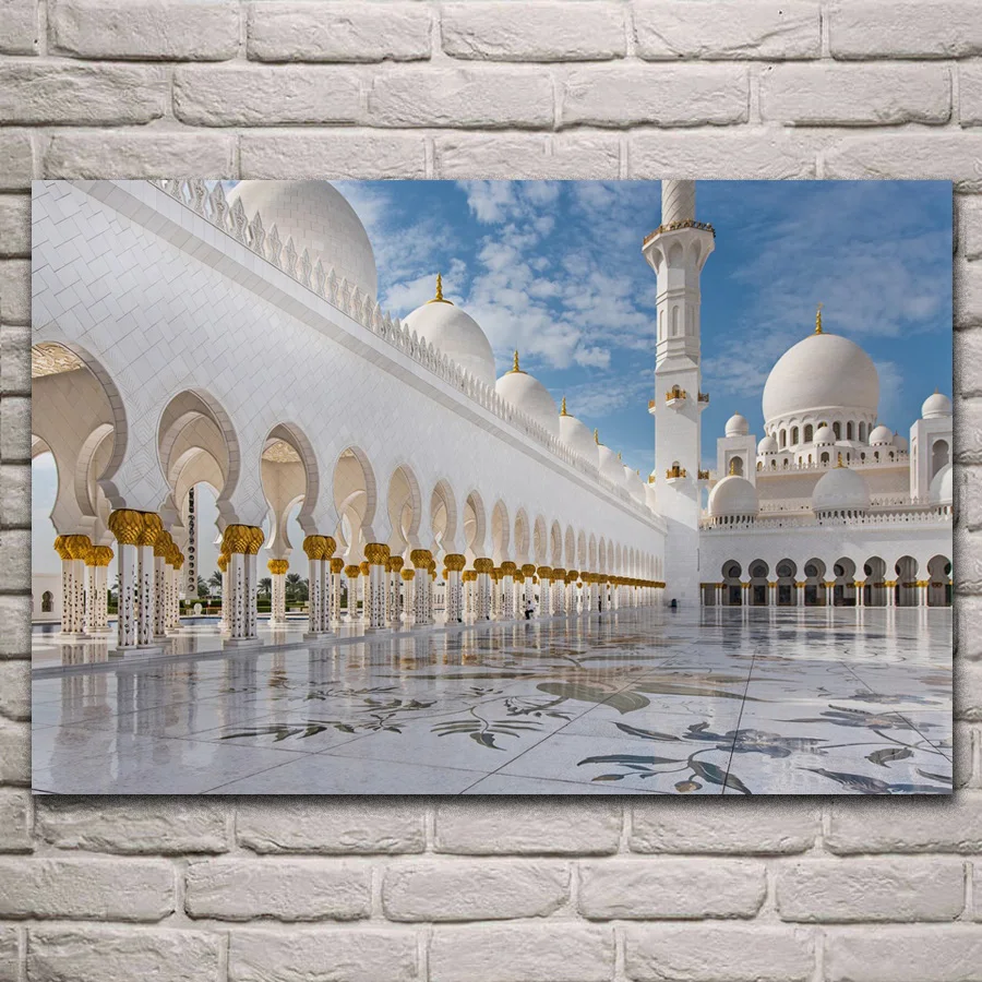 Здание мечети города Abu Dhabi пейзаж украшение для гостиной домашний декор стен