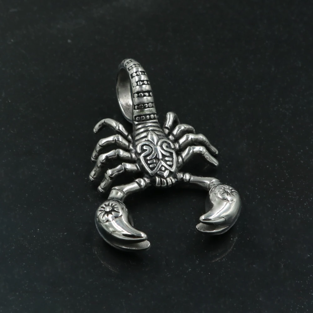 1 Promotions Stainless Steel Scorpion Pendant Necklace Animal Jewelry for Man Necklaces Men's Gift Punk Rock Wholesale | Украшения и