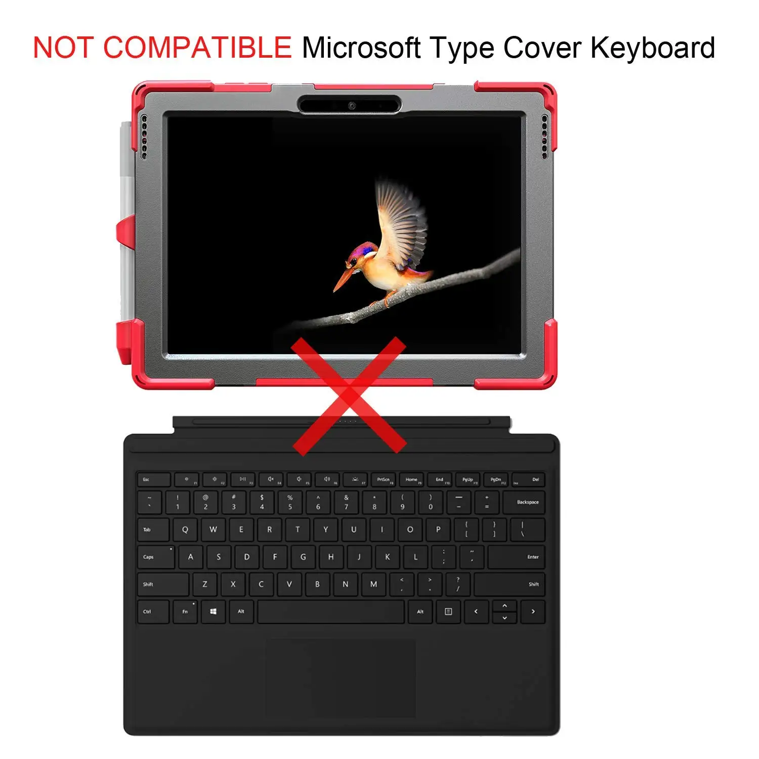 Чехол для microsoft Surface Go сверхпрочный чехол с держателем для ручки [вращающийся на 360 градусов ручной ремень/подставка+ плечевой ремень]