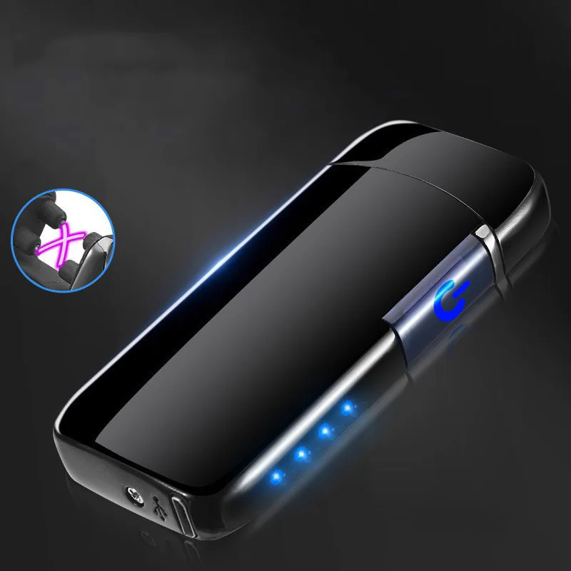 2018 новейшая сенсорная двухдуговая плазменная USB Зажигалка светодиодный дисплей