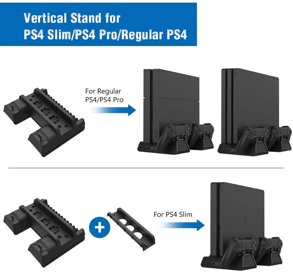 Для PlayStation 4 Dualshock PS4 Slim/Pro вертикальная подставка базовый контроллер зарядное