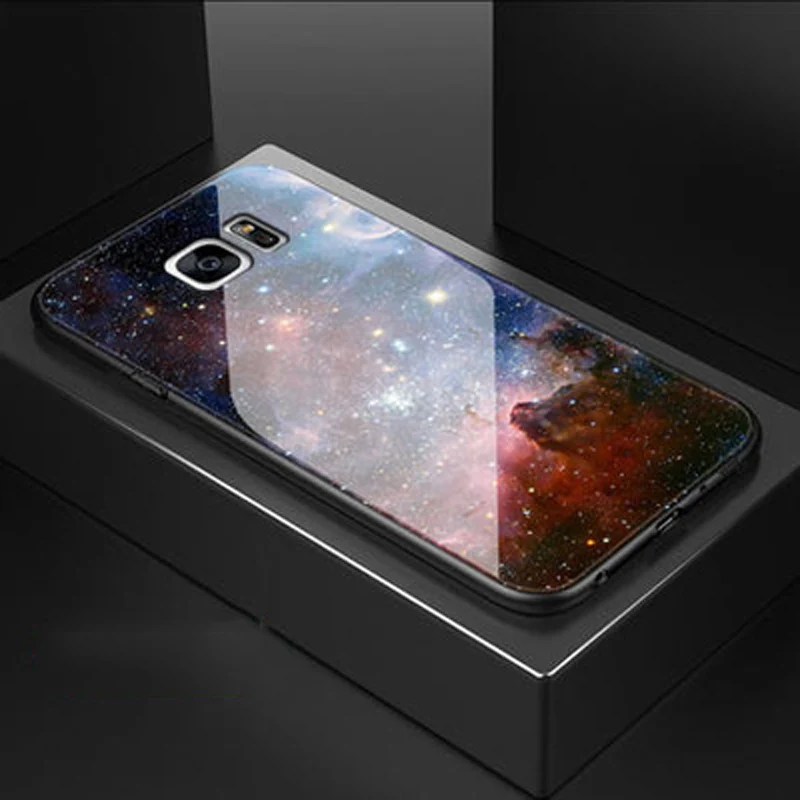 Чехол для Samsung Galaxy S7 чехол с закаленным стеклом и мягким краем 5 1 дюйма S 7