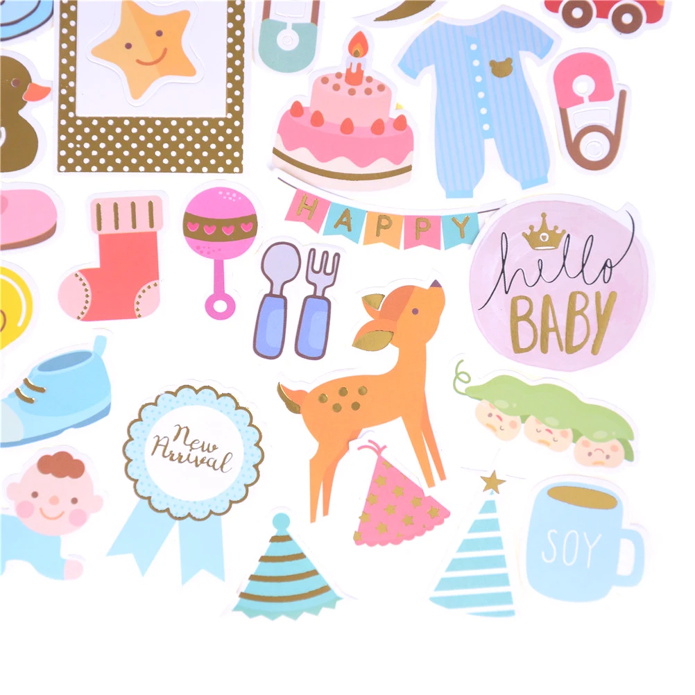 TOYZHIJIA новые милые красочные Hello Baby пресс формы наклейки для Скрапбукинг Happy