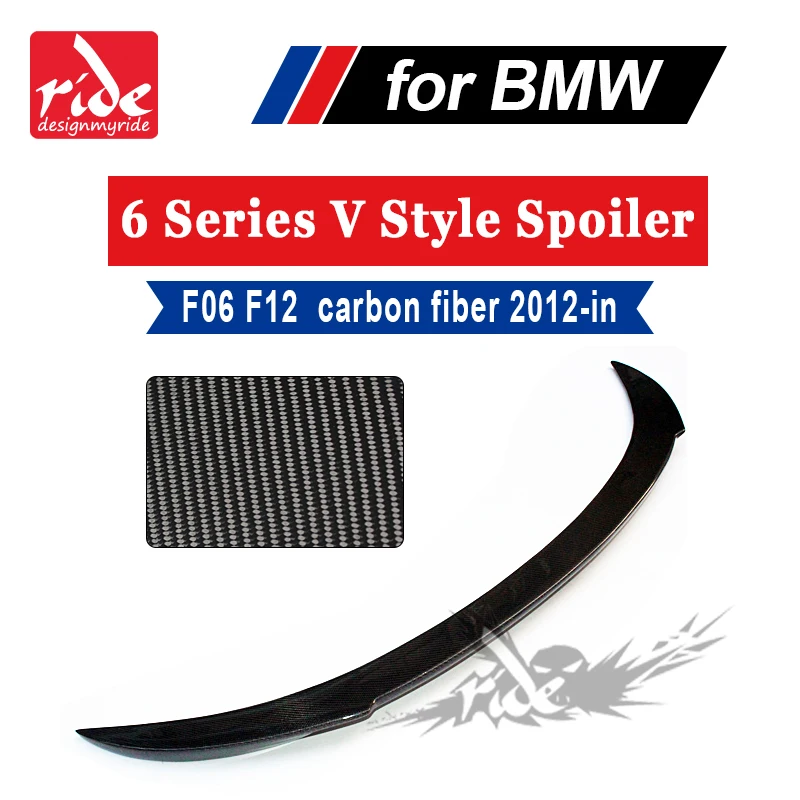 F06 V Style задний багажник спойлер из углеродного волокна для BMW серий 6 F12 F13 640i 650i 640d