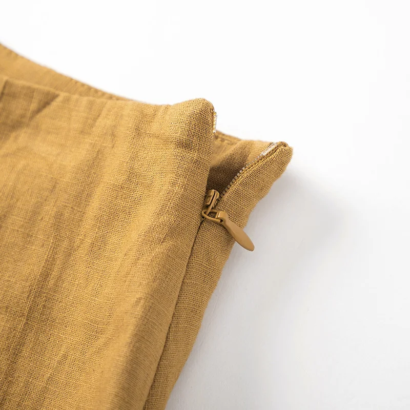 Женская плиссированная юбка SEMIR Современная льняная в стиле колледжа лето 2019 |