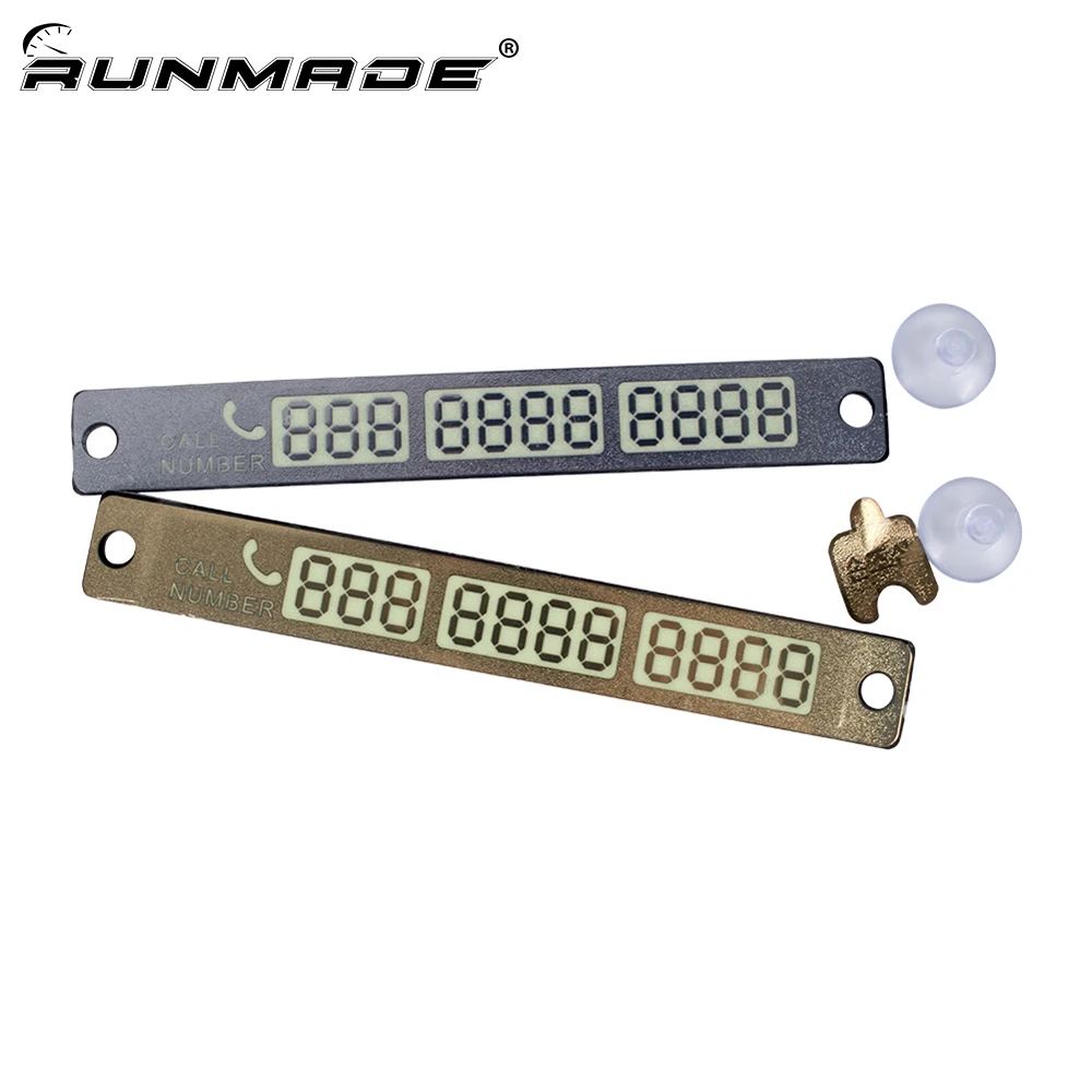 Runmade Стайлинг автомобиля телефонный номер носветильник присоска пластина