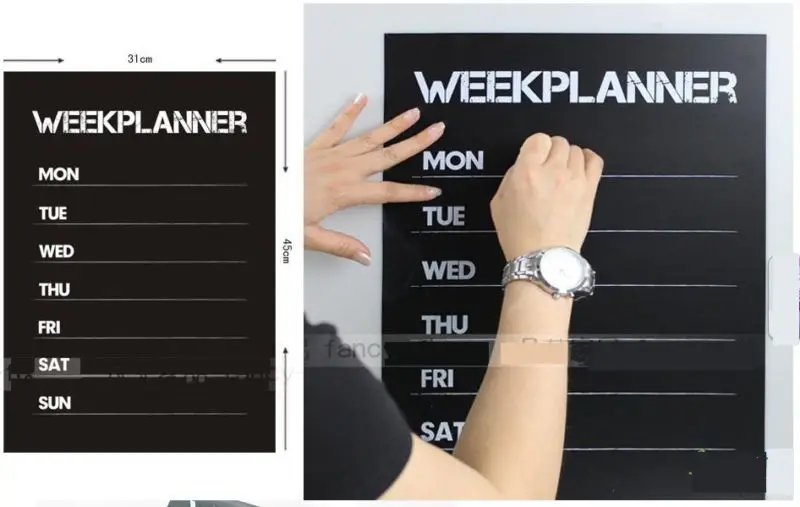 Доска настенные наклейки еженедельник календарь Памятка доска черная виниловая