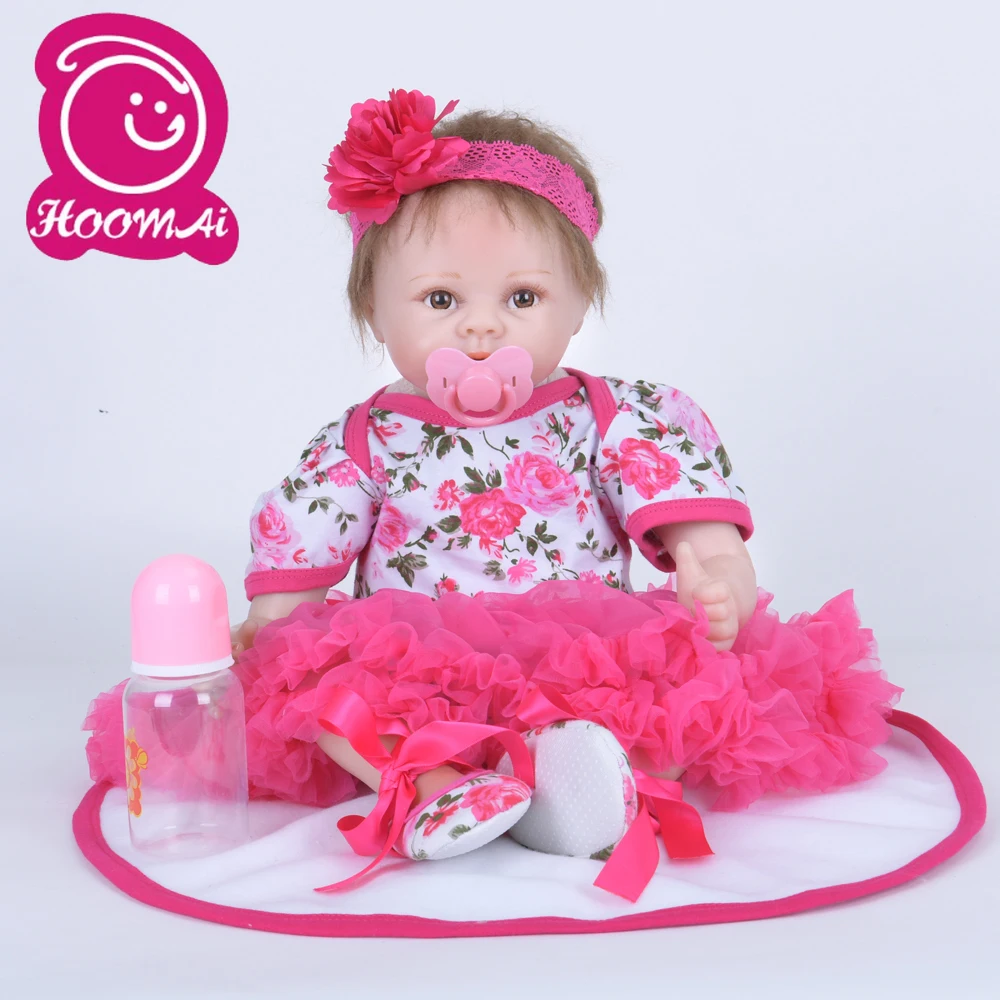 22 дюйма Кукла Reborn Baby Doll для девочек 55 см реалистичный Мягкий силикон живой детей