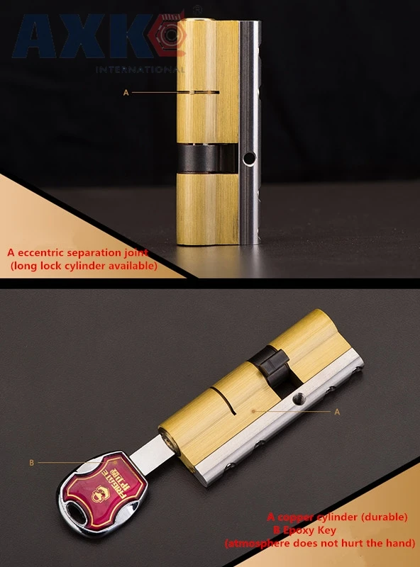 C Класс медный сердечник безопасности запорные цилиндры Противоугонная спальня