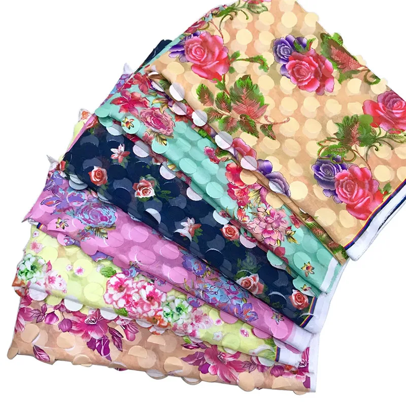 

Shidao African Tulle Chiffon Flower Lace Fabric Nigeria Lace Fabric 2019 French Lace Fabric Free Shipping For Woman Clothes