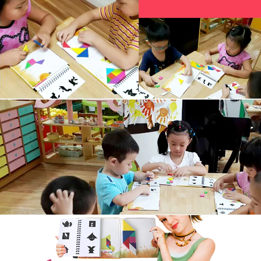 Игрушки для детей от Tangram игрушки 3 лет развивающие Монтессори Matematica вызов
