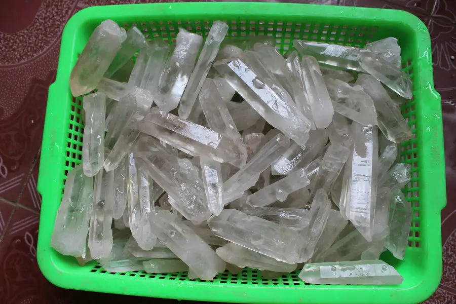 5 шт. Biger натуральный сырой белый прозрачный кварцевый кристалл точки грубый