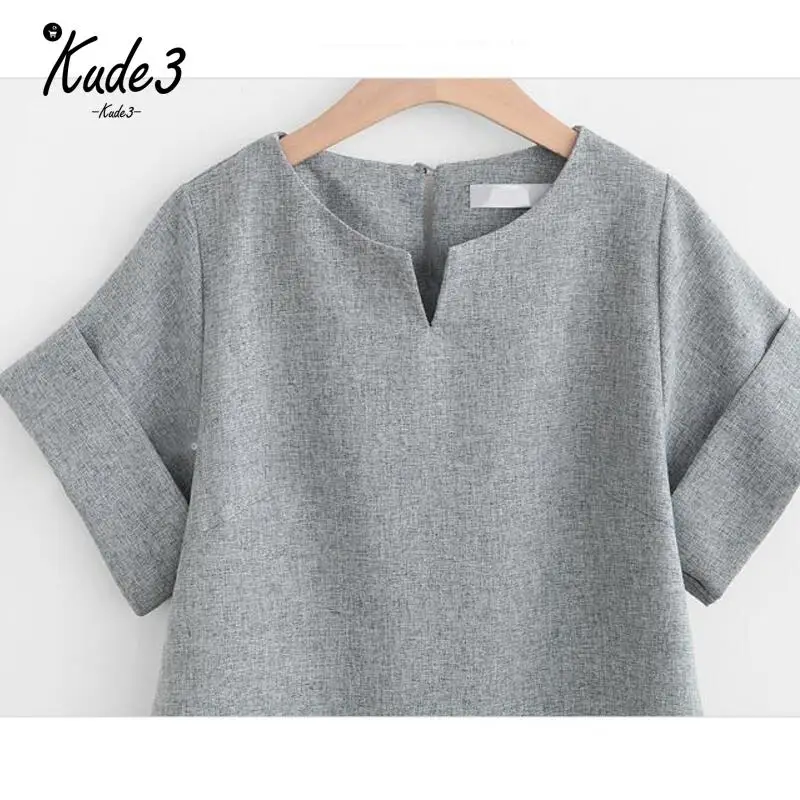 Новый летний стиль Повседневный хлопковый льняной женский топ рубашка чистый