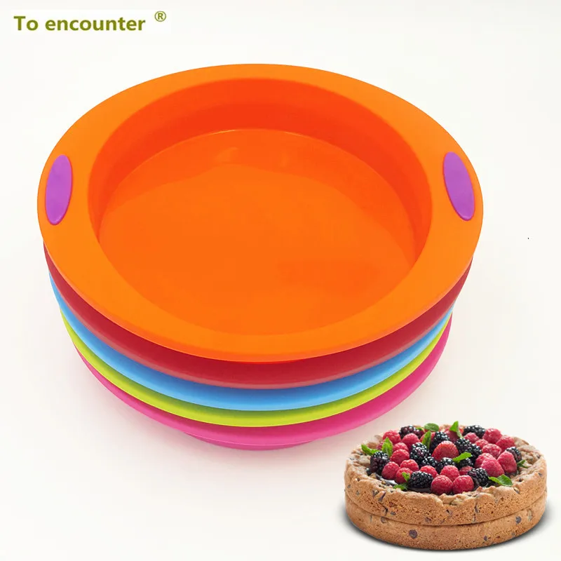 To encounter 29*25*5.3CM 225G Double Color Big Round Shape Cake Moulds Silicone Pastry Jelly Mold Baking Tools |