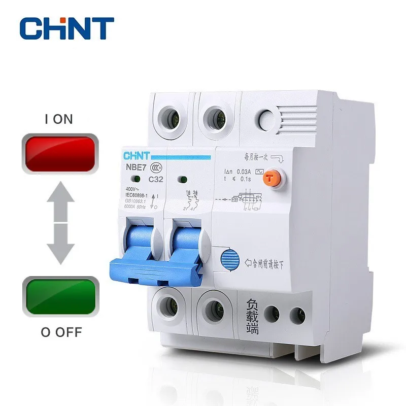 CHINT 1P + N 2P защита от утечки NBE7LE серия малые автоматические выключатели C Тип