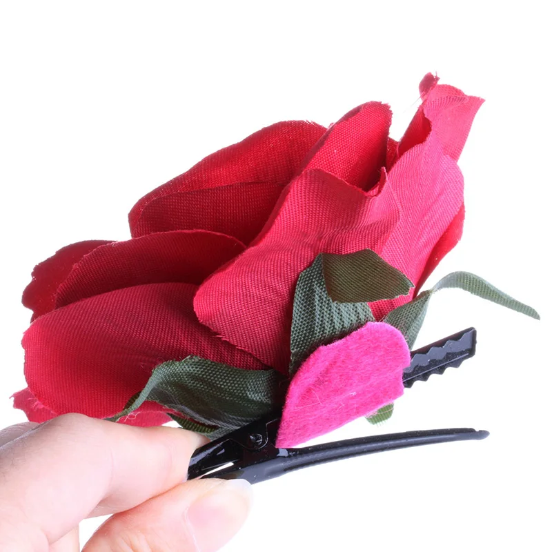 

Bridal Large Rose Flower Hair Clip Hairpin Wedding Bridesmaid Party Accessories 6 Color