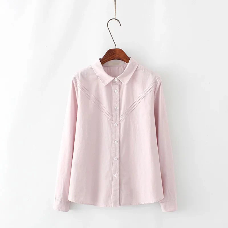 Dioufond/Новая повседневная хлопковая рубашка с длинными рукавами|blusa feminino|blouse