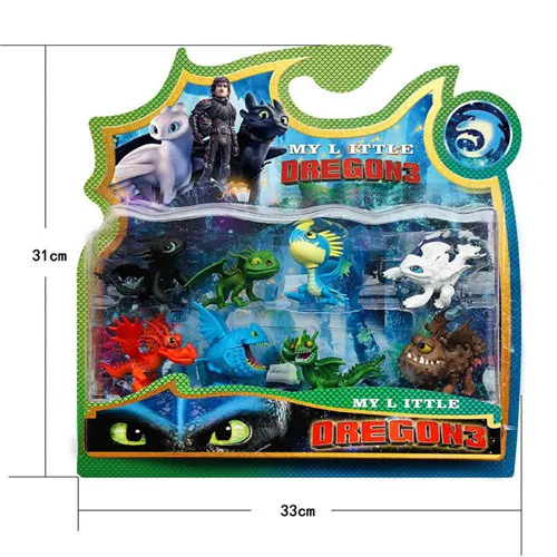 5 With box Светильник Fury Как приручить дракона 3 светильник Fury Беззубик куклы Decoration Toy дракон фигурки Рождественский подарок - Цвет: 5 With box